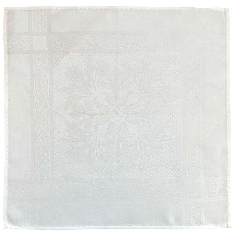 White textured jacquard napkin