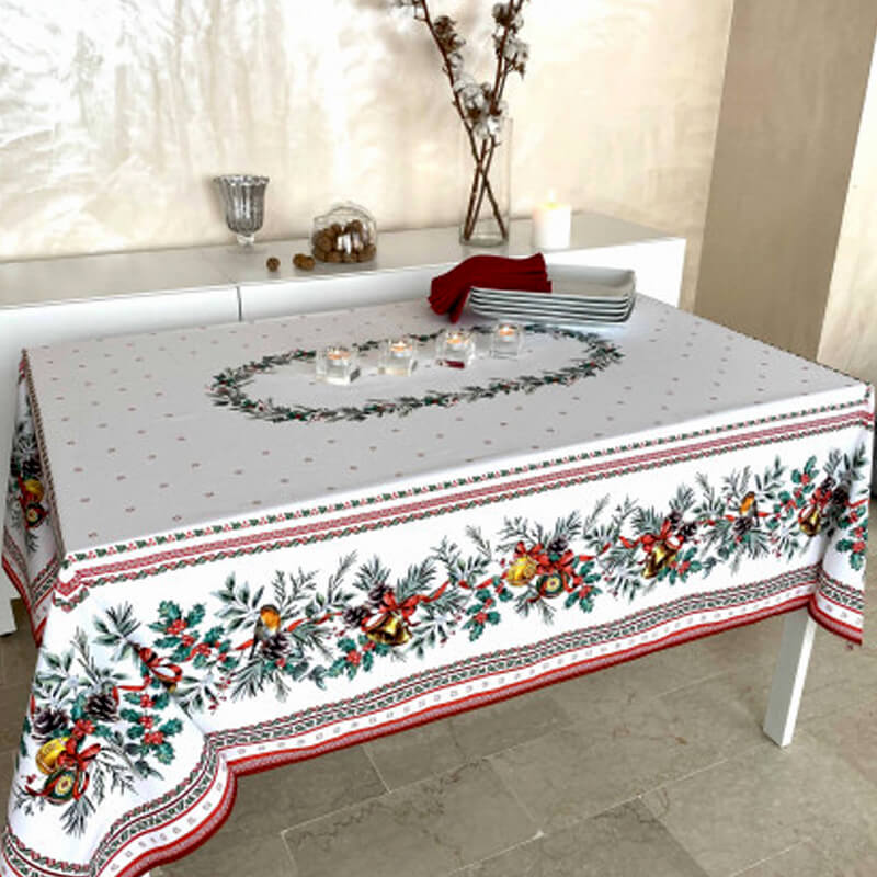 Christmas Festive Rectangle French Tablecloth