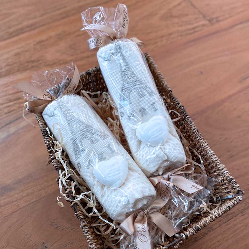 Cotton Tea Towel Bon Bons Cream