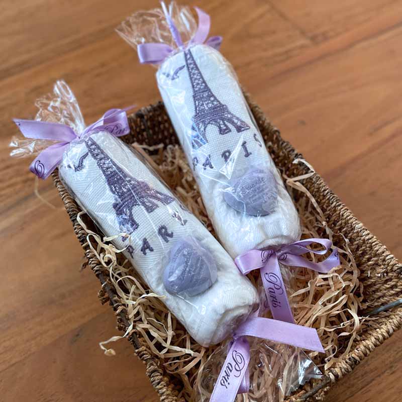 Cotton Tea Towel Bon Bons White