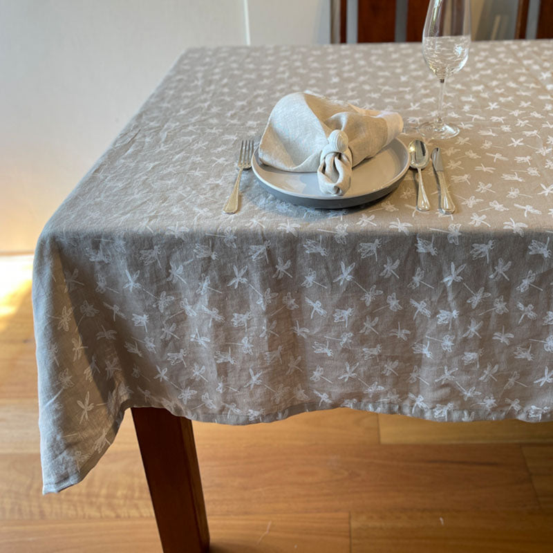Dragonfly French Linen rectangle tablecloth