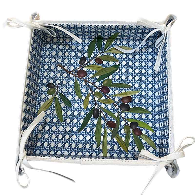 French Bread Basket Nyons Azur Weave Fabric