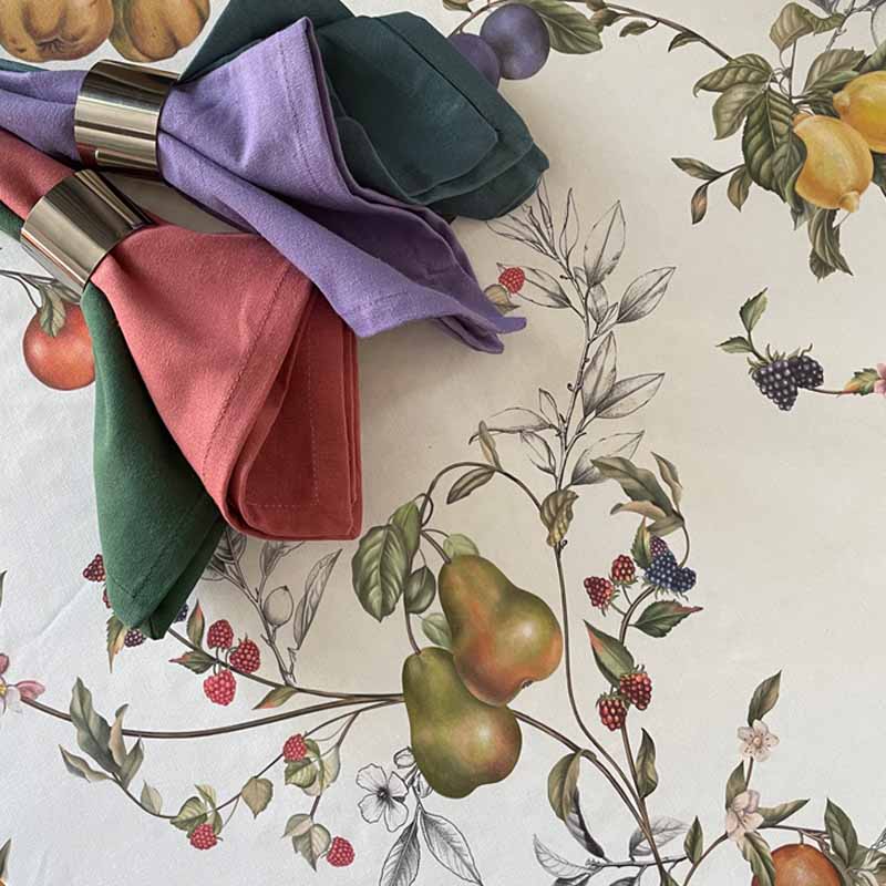 Fruits Stain Resistant Table Cloth