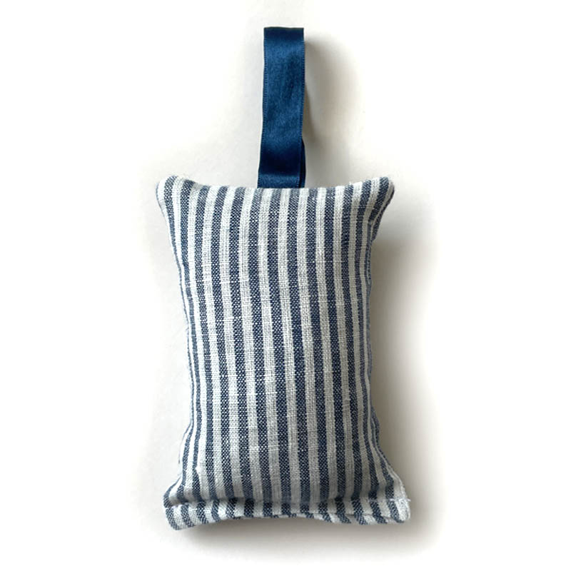 Hanging lavender bag blue white stripe