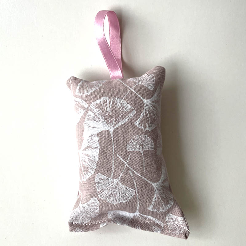 Hanging lavender bag maidenhair blush pink