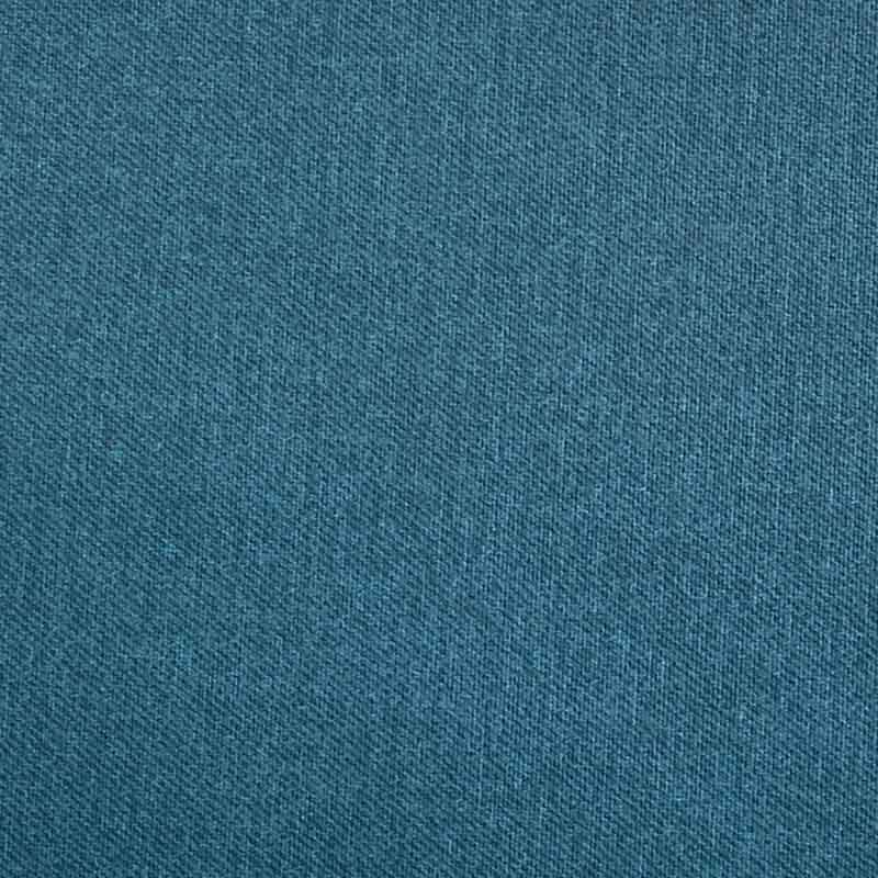 A close-up of a textured blue tablecloth fabric, showing a fine woven pattern.