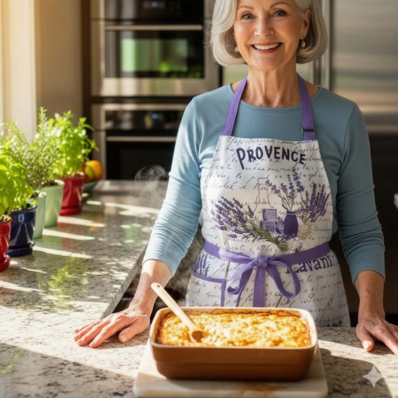 Lavender Cotton Apron Baking