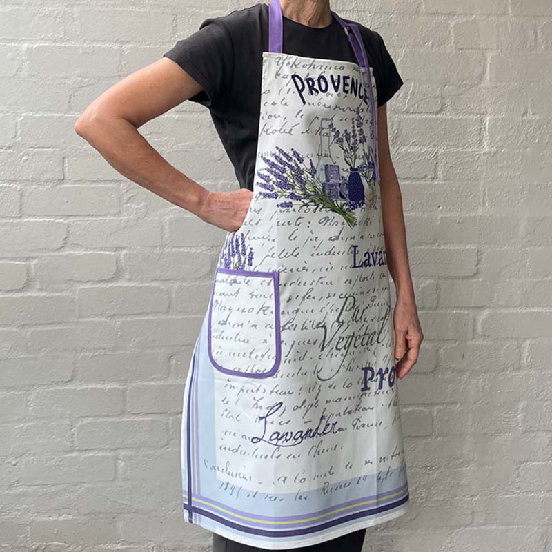 Lavender French Cotton Apron Pocket