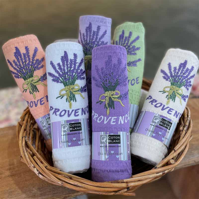 Lavender Provence cotton tea towels