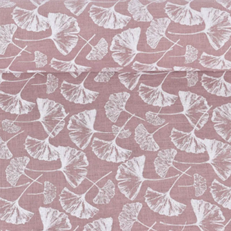 Maidenhair Blush Linen Fabric Pattern