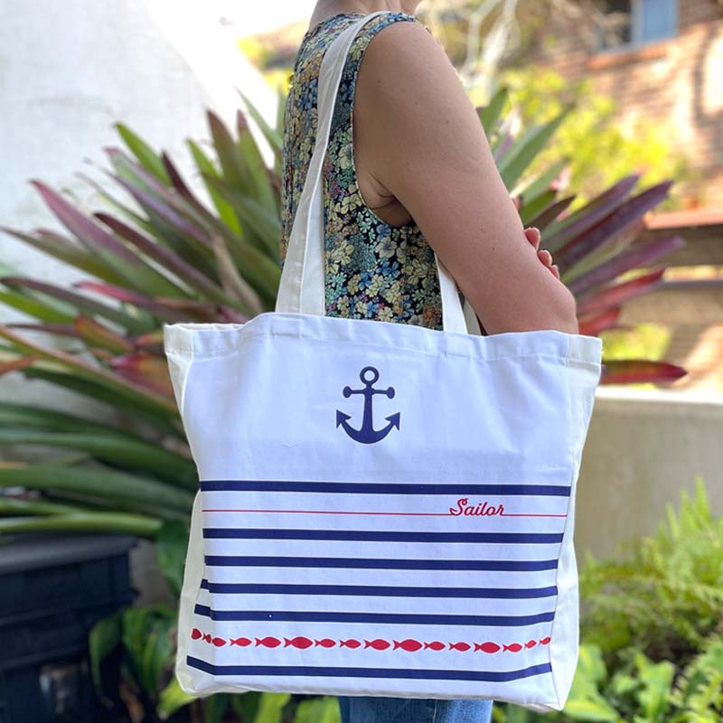 Marine Cotton Tote Bag