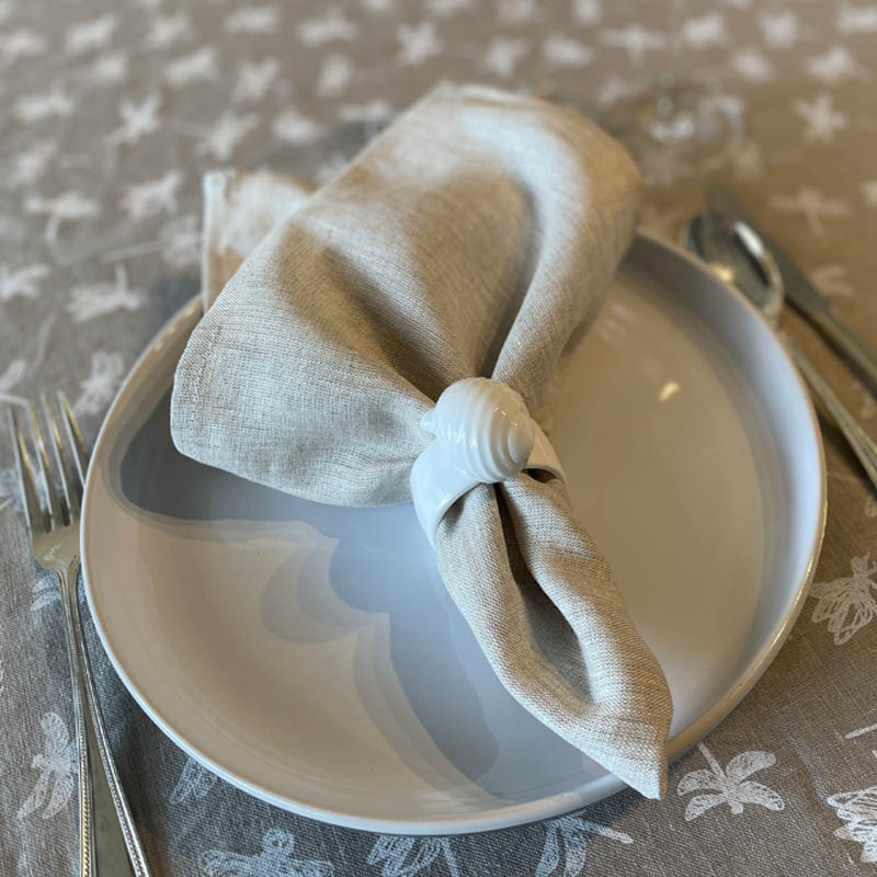 Natural Linen Napkins with Hem