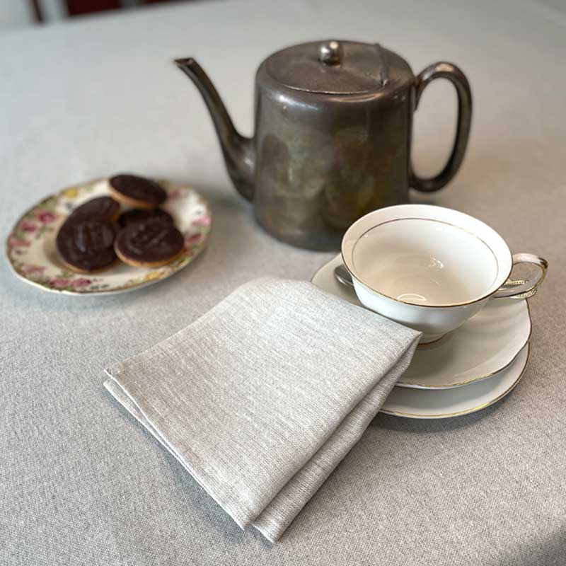 Natural linen cocktail napkins