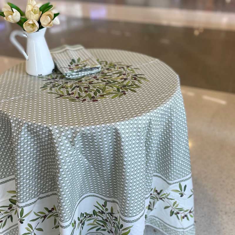 Nyons Vert Round Tablecloth