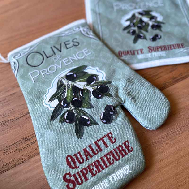 Olives De Provence Oven Mitt Pot Holder Detail