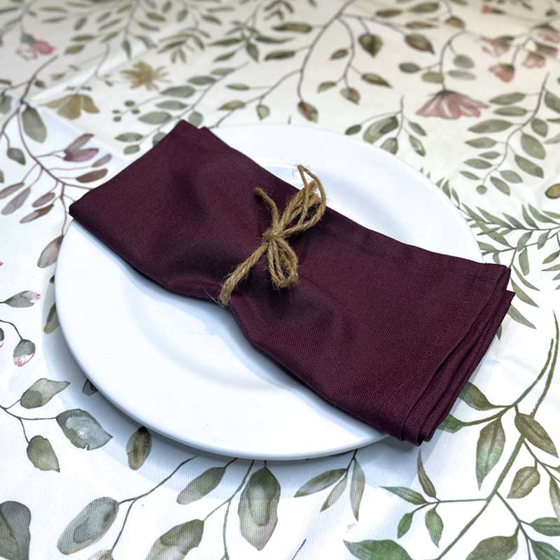 Purple Cotton Napkin on Jazmin