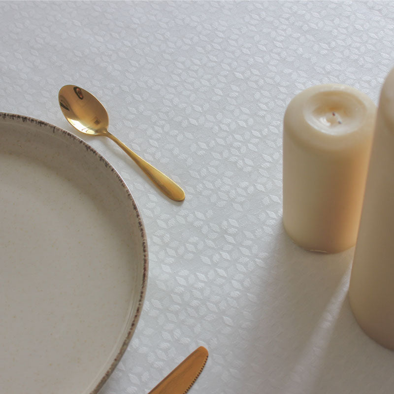 Snow Leaf Stain Resistant Tablecloth