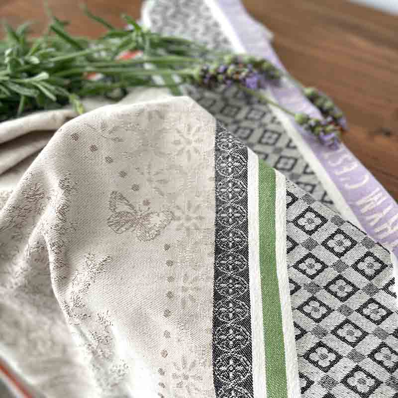 Thyme France Jacquard Cotton Tea Towel