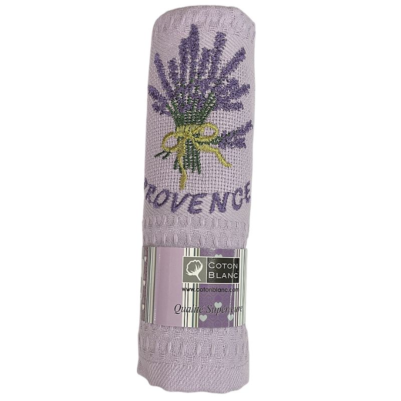 Waffle French Tea Towel Lavender Provence Lilac