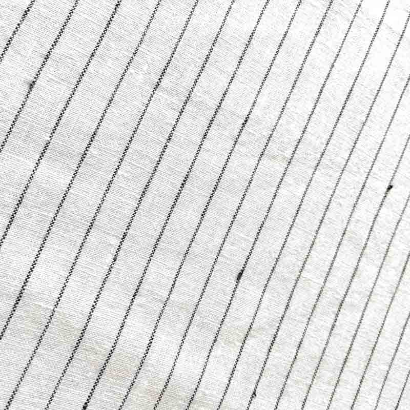 White black stripe linen fabric
