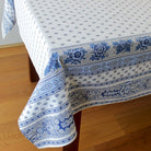 Bastide Blanc Bleu Rectangle French Tablecloth