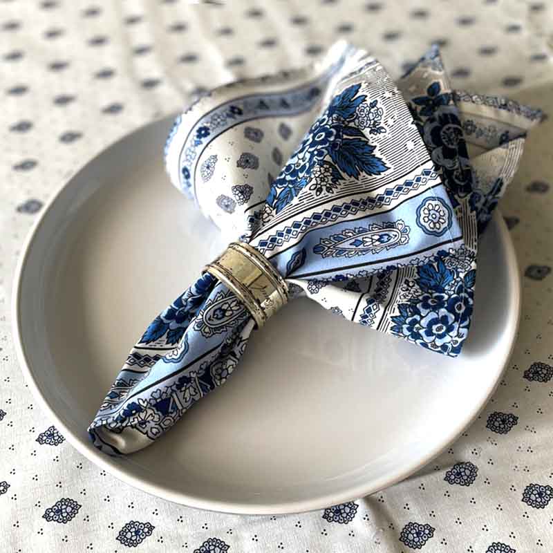 Bastide Bleu Blanc Napkin Linear