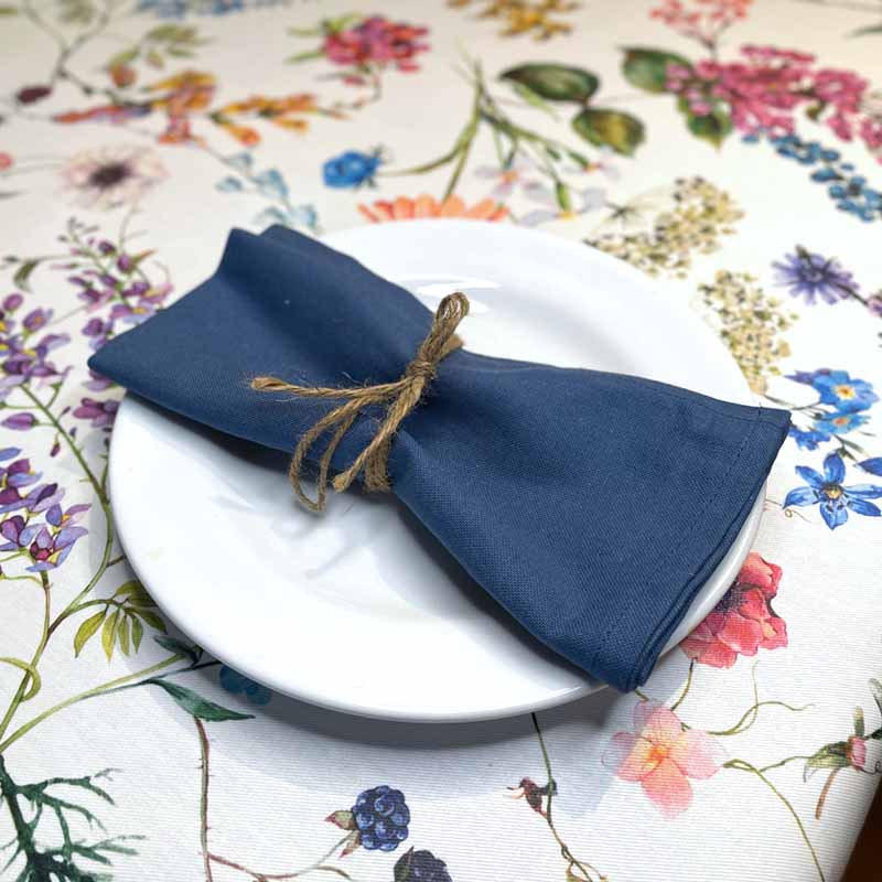 Blue Cotton Napkin on Fortuna