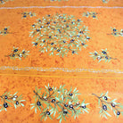 Orange tablecloth design with olive pattern