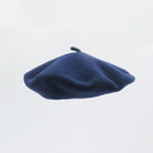 Denim blue French beret wool