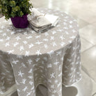 Dragonfly French Linen round tablecloth