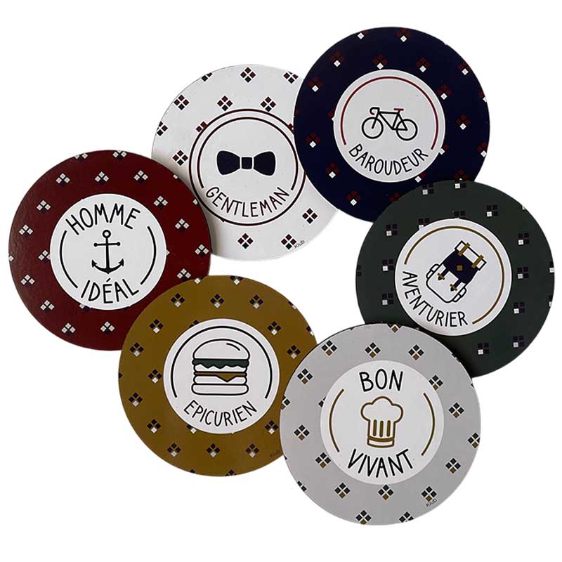Drink Coasters Homme Round