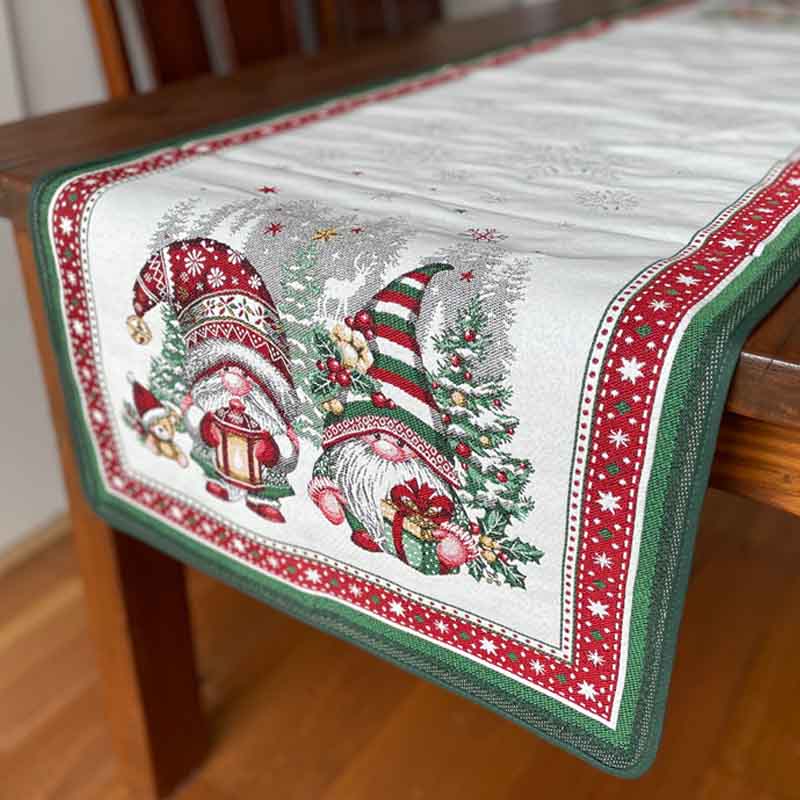 Elves Jacquard Christmas Runner