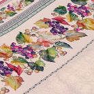 Decorative tablecloth with colorful grapes and leaves pattern