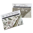 Two packaged fabric sample packs from French Affair's range. A stain-resistant fabric pack and a linen fabric sample pack.