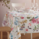 Fortuna stain resistant floral square tablecloth