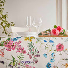 Fortuna stain resistant tablecloth overhang