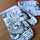 French Chef Oven Mitt Pot Holder Detail