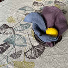 Gingko French Linen Tablecloth with Linen Napkins