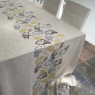 Gingko Leaves Linen Tablecloth