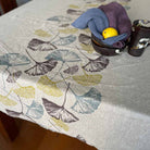 Gingko Linen Tablecloth with Centre Runner
