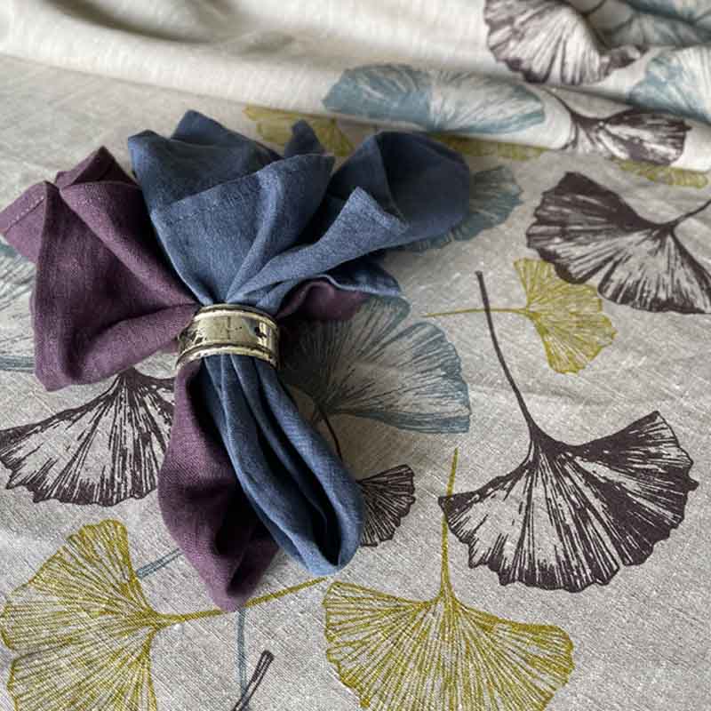 Gingko Linen Tablecloth