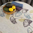 Ginkgo Leaves Round Linen Tablecloth