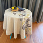 Ginkgo Round French Linen Tablecloth