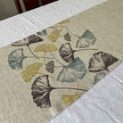 Ginkgo linen table runner