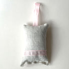 Hanging lavender bag natural pink lace