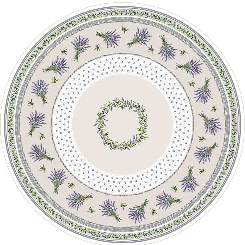 Lauris Ecru Round Pattern