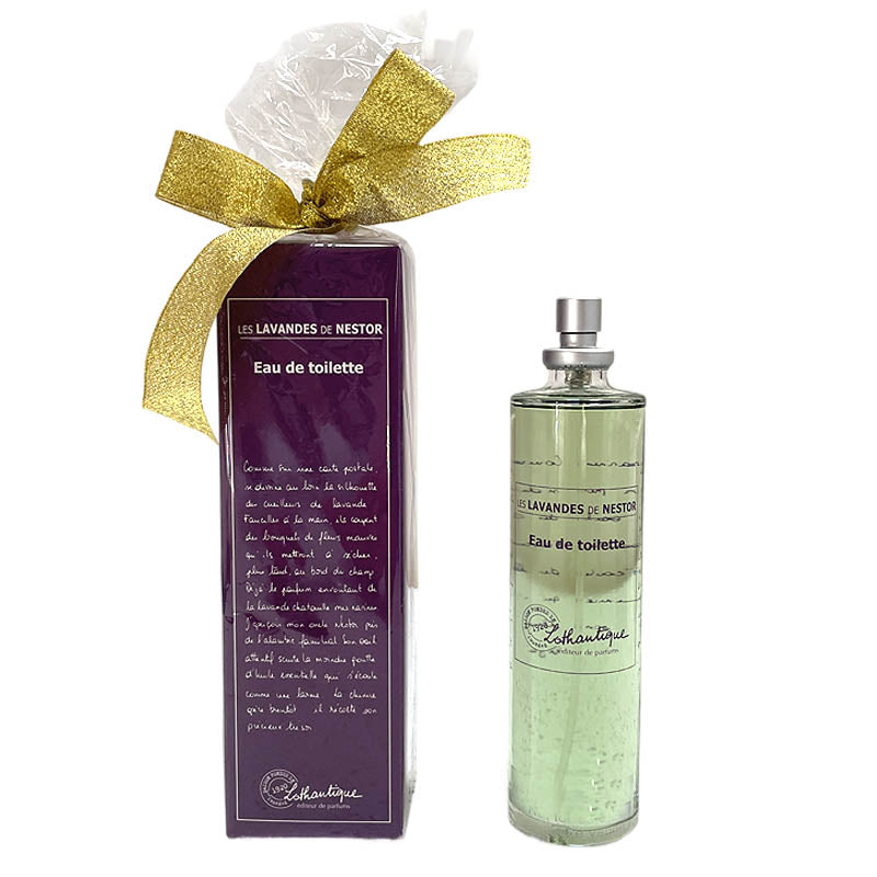 les lavandes de Nestor eau de toilette perfume bottle and packaging