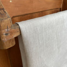 Linen Tea Towel Plain Natural Detail