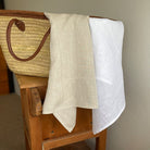 Linen Tea Towels White and Natural