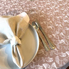 Maidenhair Blush French Linen Tablecloth napkin